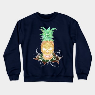 Pineapple Skull White Crewneck Sweatshirt